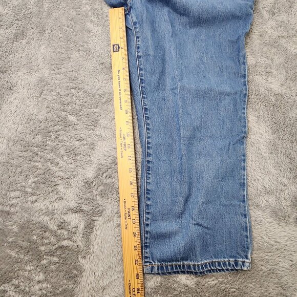Lands End Jeans Womens 14 Blue Straight Denim 100% Cotton Medium Wash Casual - Picture 9 of 16